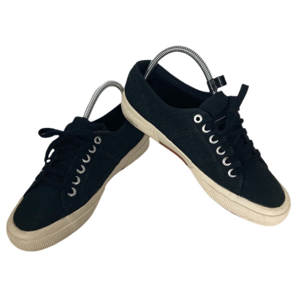 Superga 2750 Cotu Classic Sneakers Black Canvas W8.5/M7 Minimalist